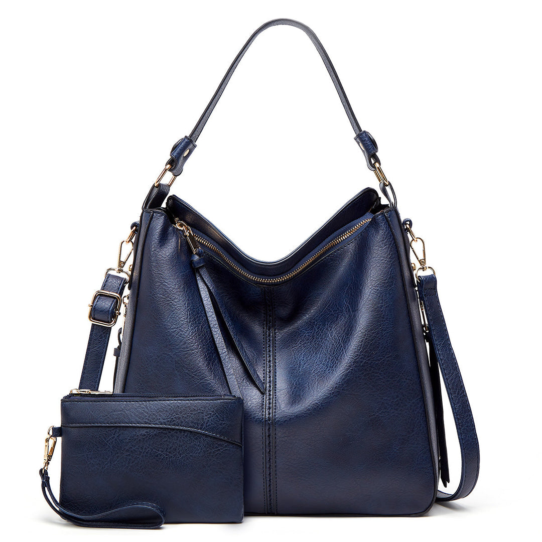 Luxury Leather Hobo Anti-Theft Handbag + FREE Pouch Wallet